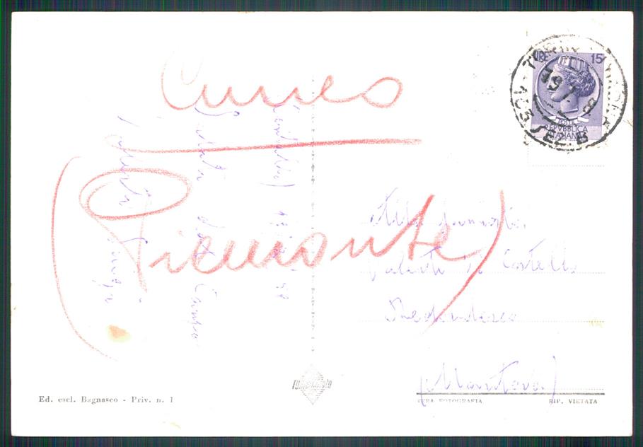 Cuneo Centallo Foto FG cartolina MZ1524 – retro