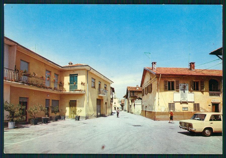 Cuneo Castelletto Stura Piazza Italia Auto Foto FG cartolina MZ1529 – fronte