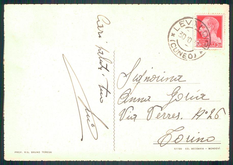 Cuneo Levaldigi FG cartolina MZ1531 – retro