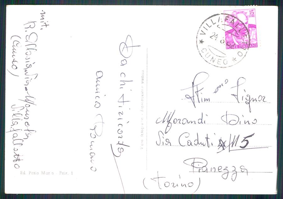 Cuneo Villafalletto Foto FG cartolina MZ1533 – retro