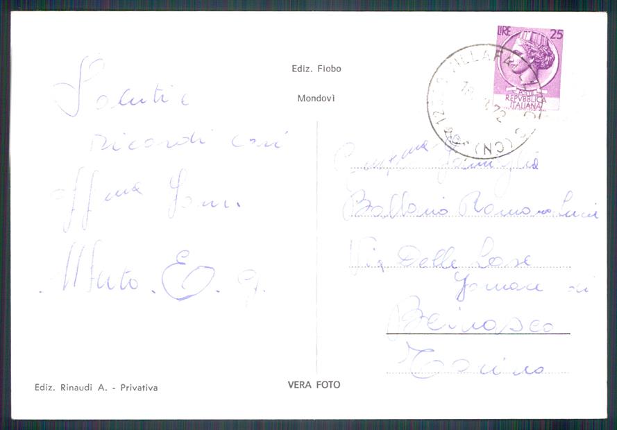 Cuneo Villafalletto Foto FG cartolina MZ1535 – retro