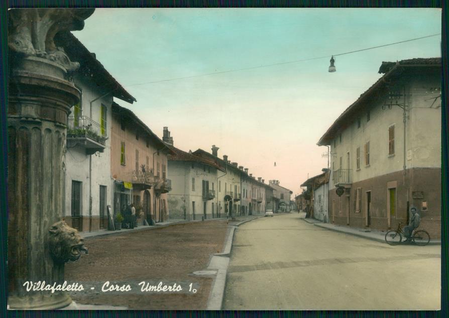 Cuneo Villafalletto Corso Umberto I Foto FG cartolina MZ1537 – fronte