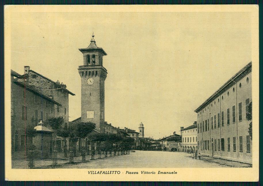 Cuneo Villafalletto Piazza Vittorio Emanuele FG cartolina MZ1543 – fronte