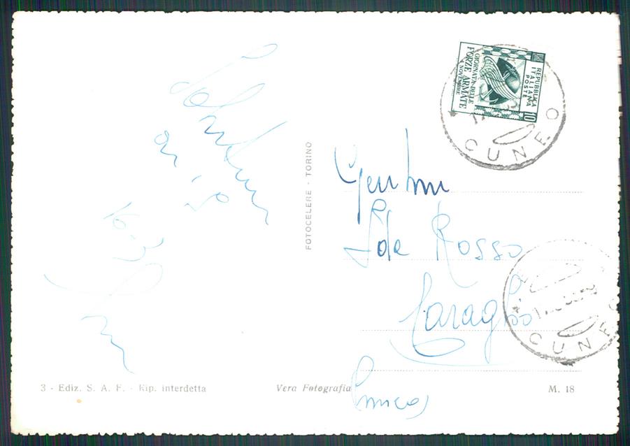 Cuneo Bra Foto FG cartolina MZ1547 – retro