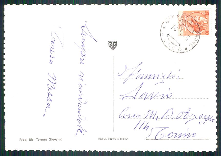 Cuneo Sommariva Perno PIEGA Foto FG cartolina MZ1561 – retro