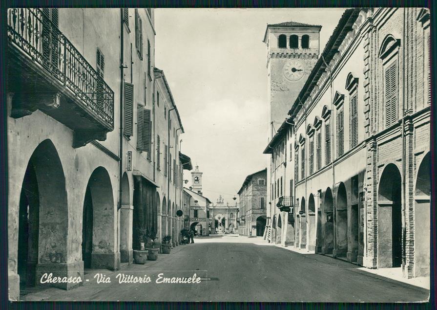 Cuneo Cherasco Via Vittorio Emanuele II Foto FG cartolina MZ1572 – fronte