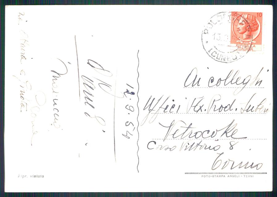Cuneo Palonghera Via Umberto Foto FG cartolina MZ1593 – retro
