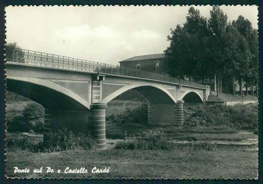 Cuneo Cardè Ponte sul Po Castello Foto FG cartolina MZ1594 – fronte