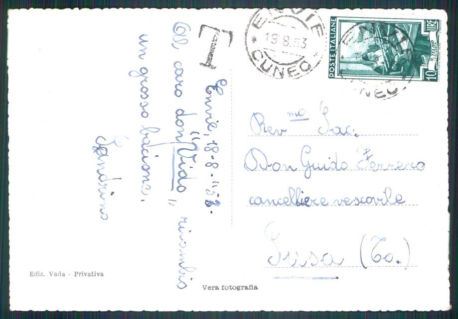 Cuneo Envie Castello Foto FG cartolina MZ1612 – retro
