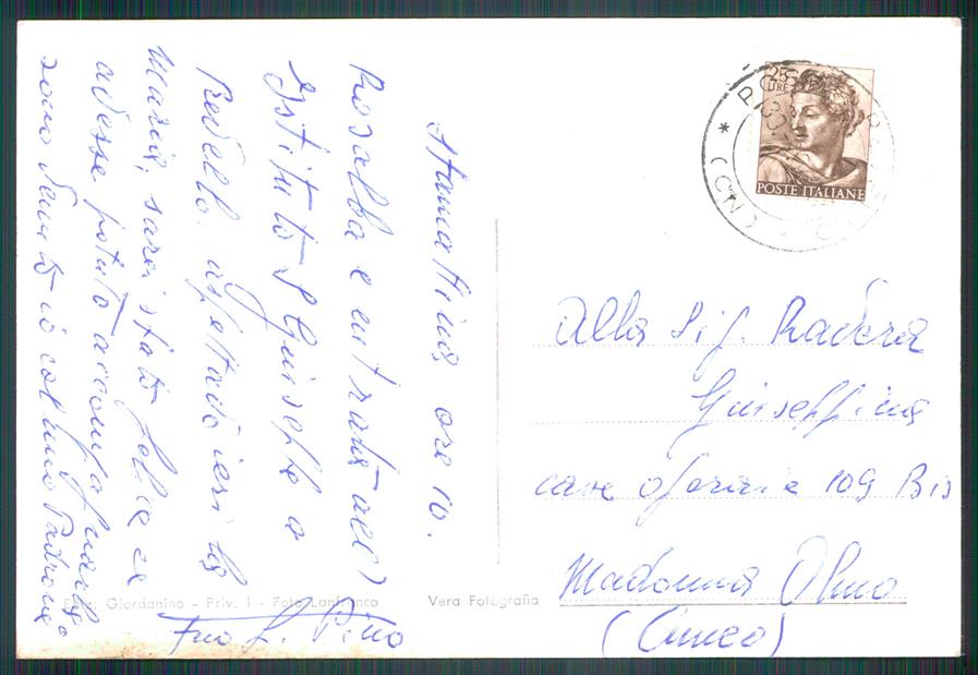 Cuneo Revello Foto FG cartolina MZ1616 – retro