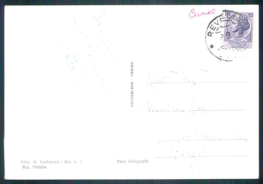 Cuneo Revello Piazza Denina Foto FG cartolina MZ1619 – retro
