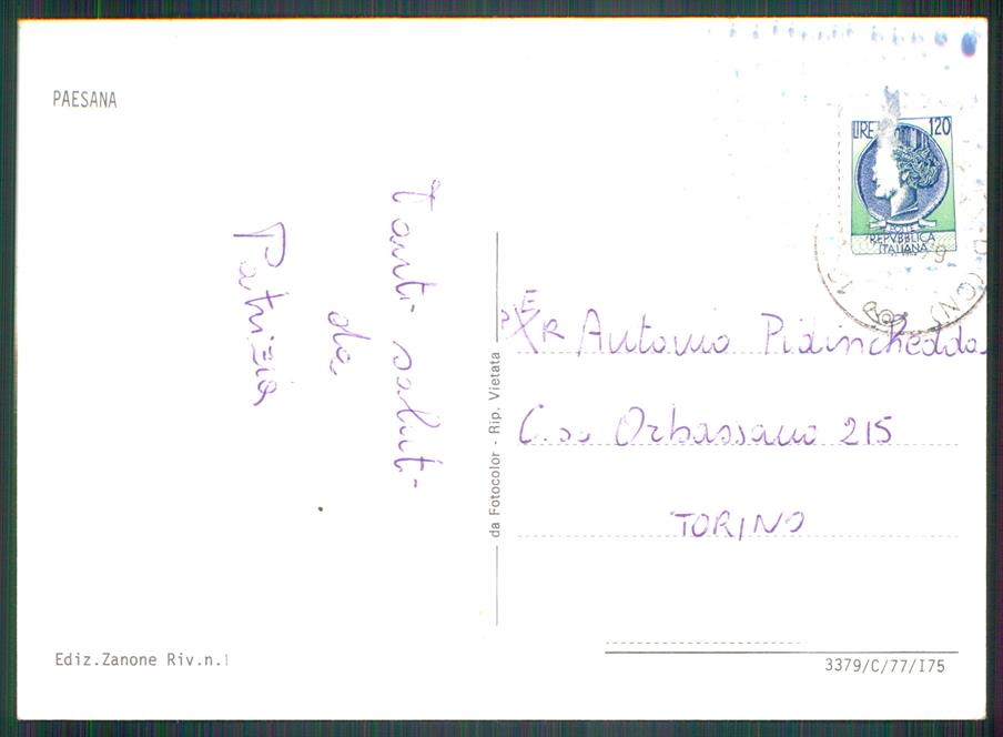 Cuneo Paesana Saluti da Sci Foto FG cartolina MZ1623 – retro