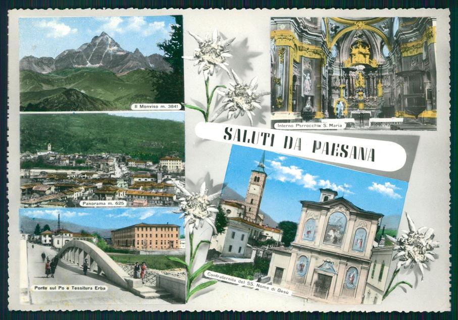 Cuneo Paesana Saluti da Foto FG cartolina MZ1624 – fronte