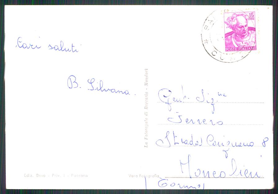 Cuneo Paesana Piazza Piave Foto FG cartolina MZ1628 – retro