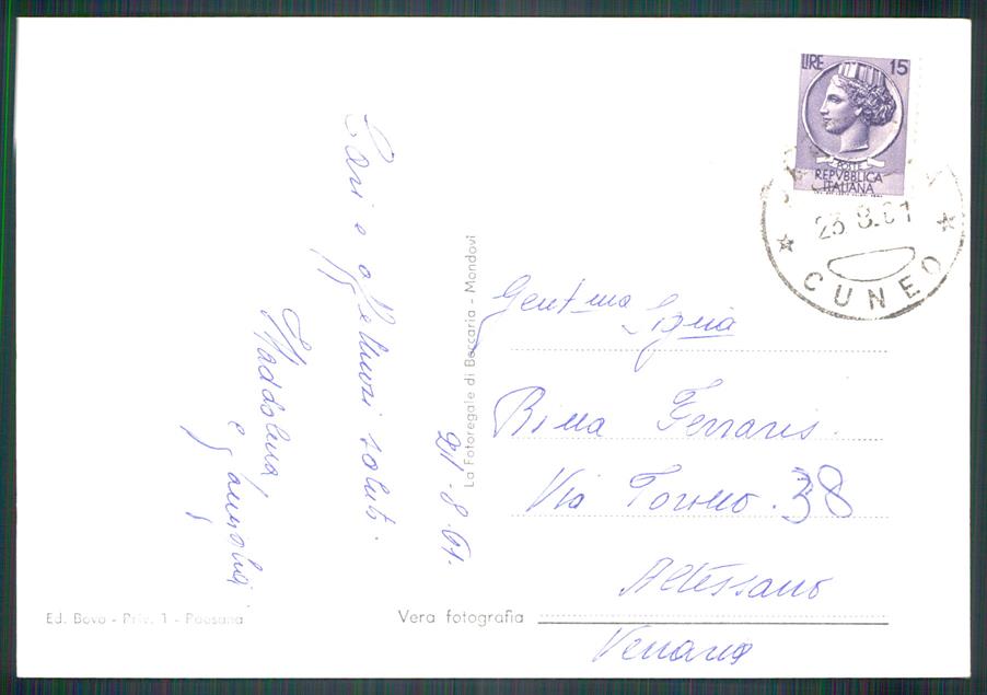 Cuneo Paesana Via Roma Foto FG cartolina MZ1630 – retro