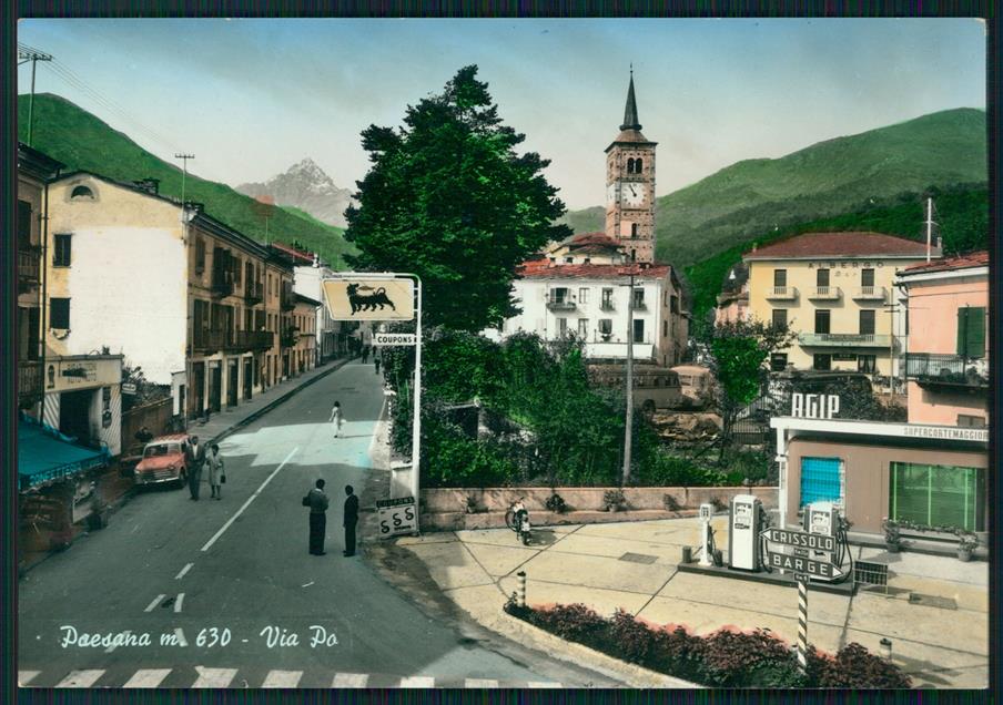 Cuneo Paesana Via Po Auto Foto FG cartolina MZ1631 – fronte