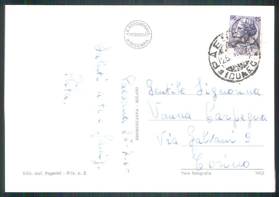 Cuneo Paesana Via Po Auto Foto FG cartolina MZ1632 – retro