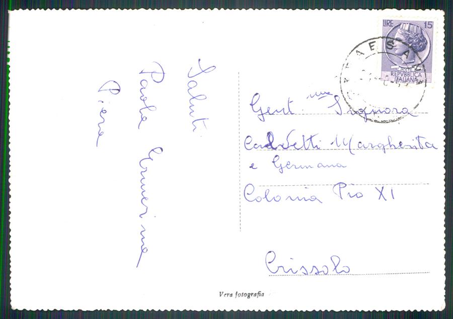 Cuneo Paesana Scuola Foto FG cartolina MZ1637 – retro