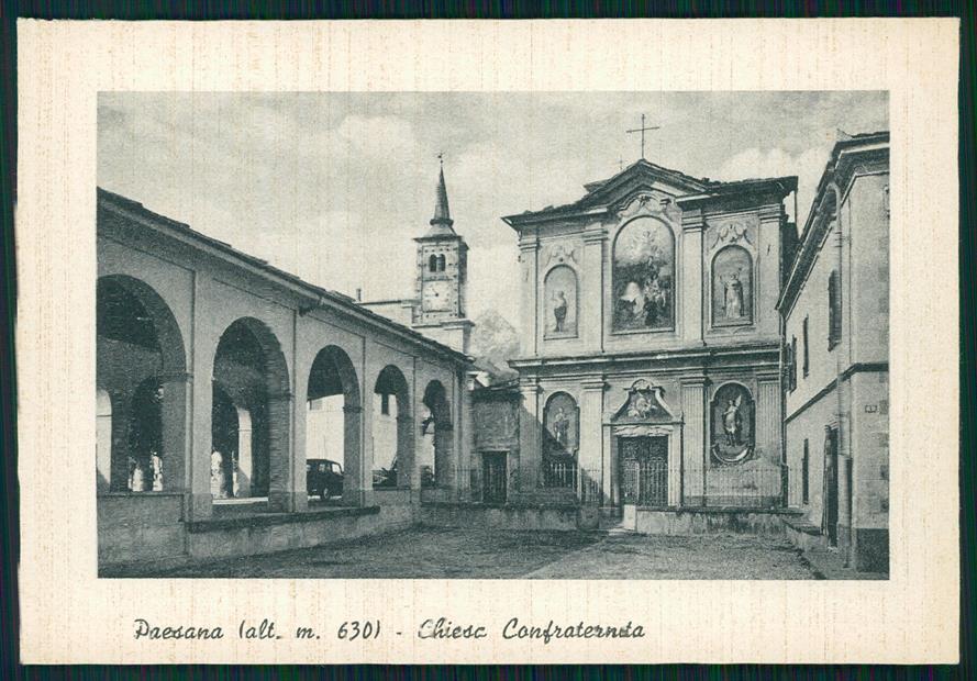 Cuneo Paesana Chiesa Confraternita FG cartolina MZ1639 – fronte