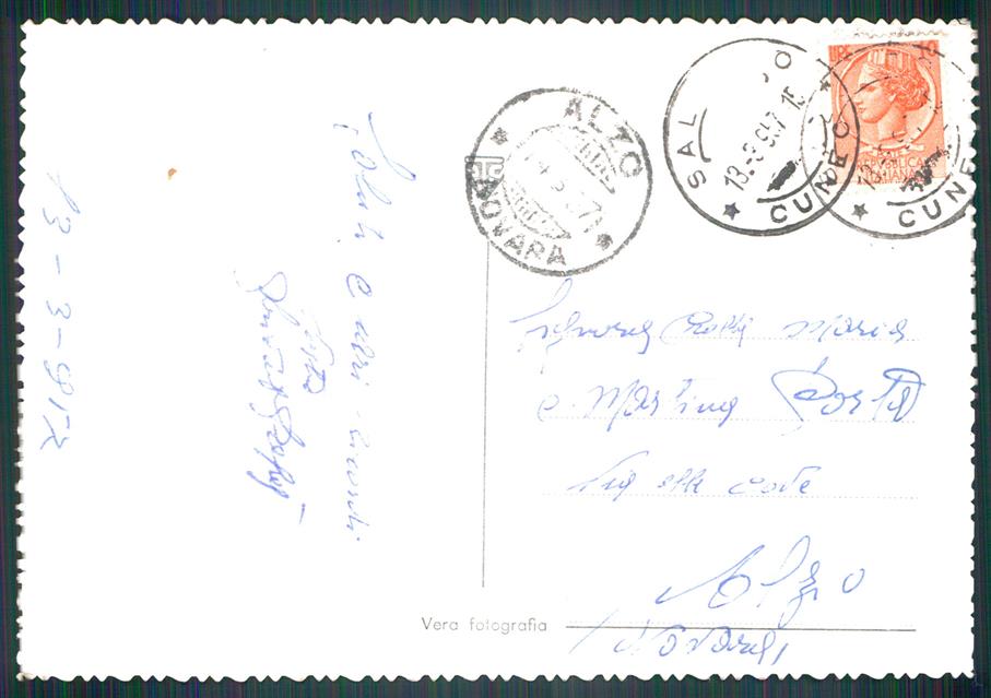 Cuneo Saluzzo Foto FG cartolina MZ1644 – retro