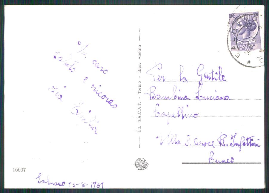 Cuneo Saluzzo Corso Italia Auto Foto FG cartolina MZ1652 – retro