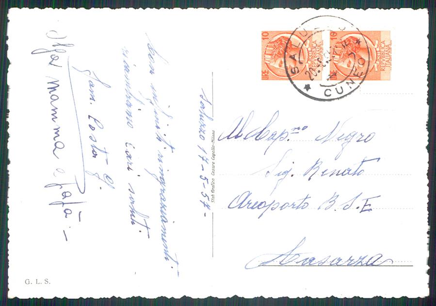 Cuneo Saluzzo Corso Italia Foto FG cartolina MZ1653 – retro