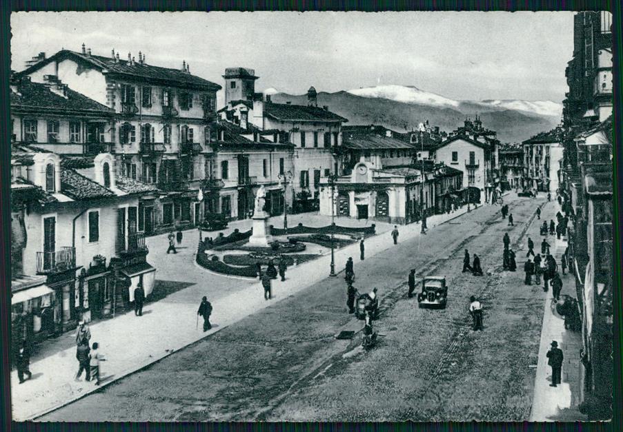 Cuneo Saluzzo Corso Carlo Alberto Auto PIEGHINE Foto FG cartolina MZ1654 – fronte