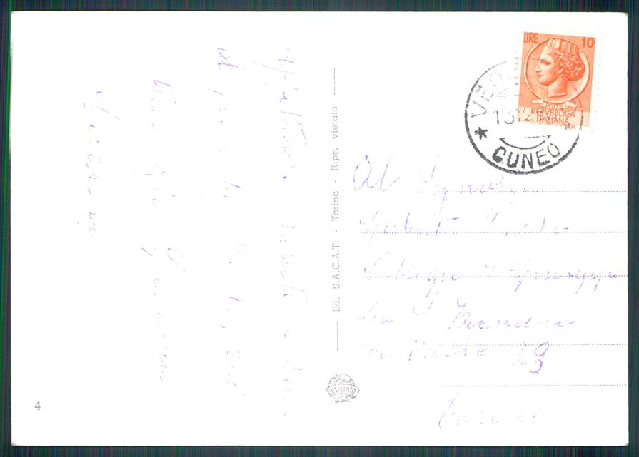 Cuneo Saluzzo Monumento Silvio Pellico Foto FG cartolina MZ1658 – retro