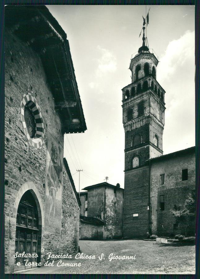 Cuneo Saluzzo Chiesa San Giovanni Torre del Comune Foto FG cartolina MZ1661 – fronte