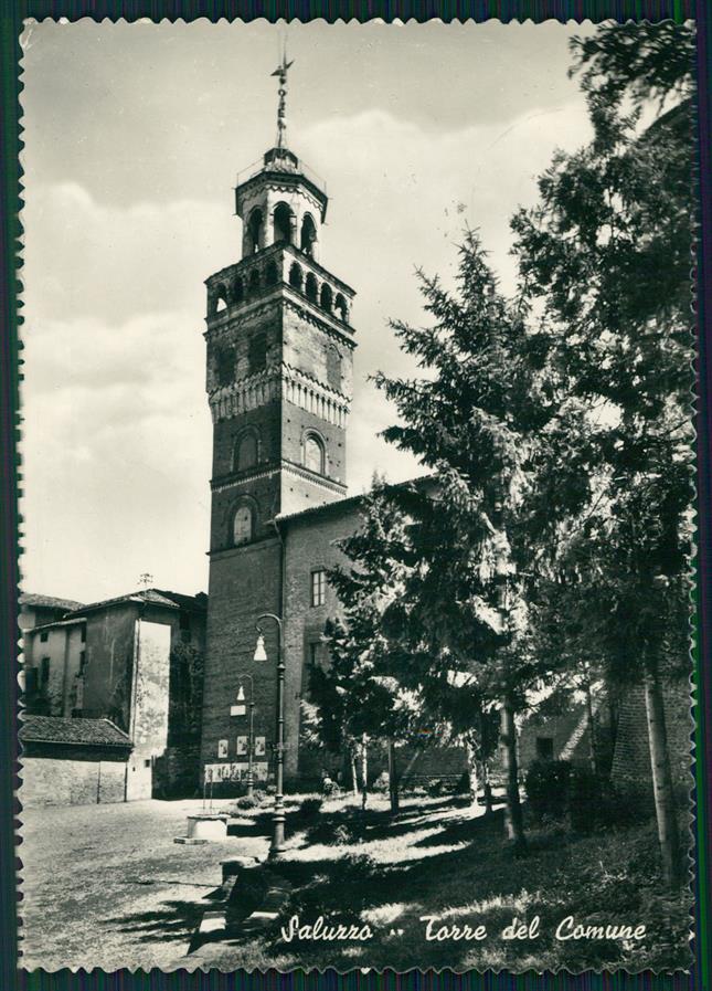 Cuneo Saluzzo Torre del Comune Foto FG cartolina MZ1665 – fronte