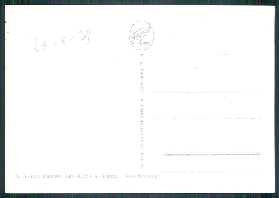 Cuneo Saluzzo Casa Natale Silvio Pellico Foto FG cartolina MZ1668 – retro