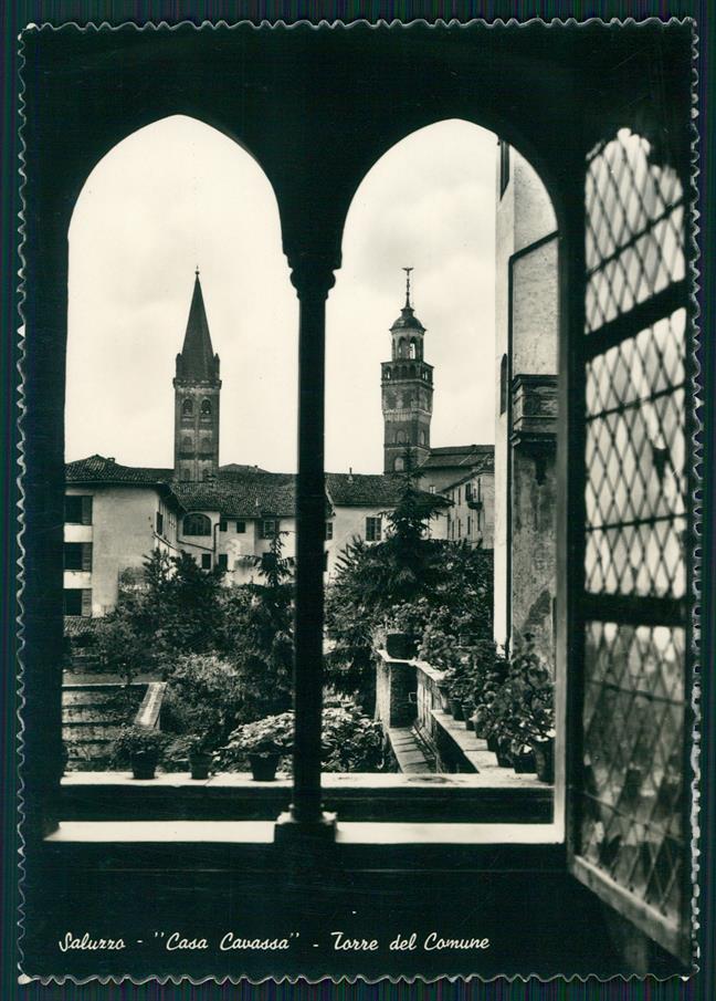 Cuneo Saluzzo Casa Cavassa Torre del Comune Foto FG cartolina MZ1670 – fronte