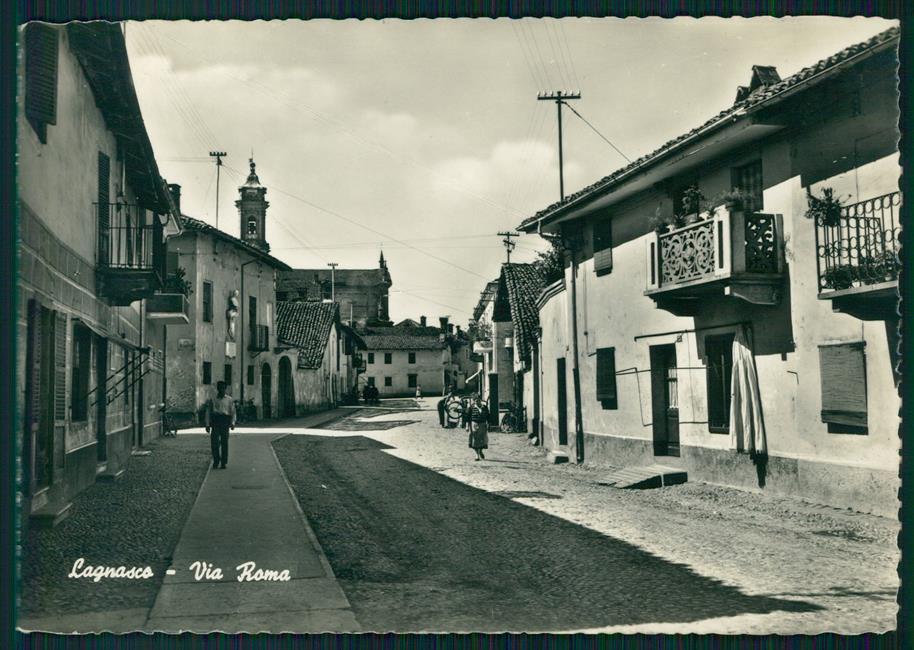 Cuneo Lagnasco Via Roma Foto FG cartolina MZ1686 – fronte