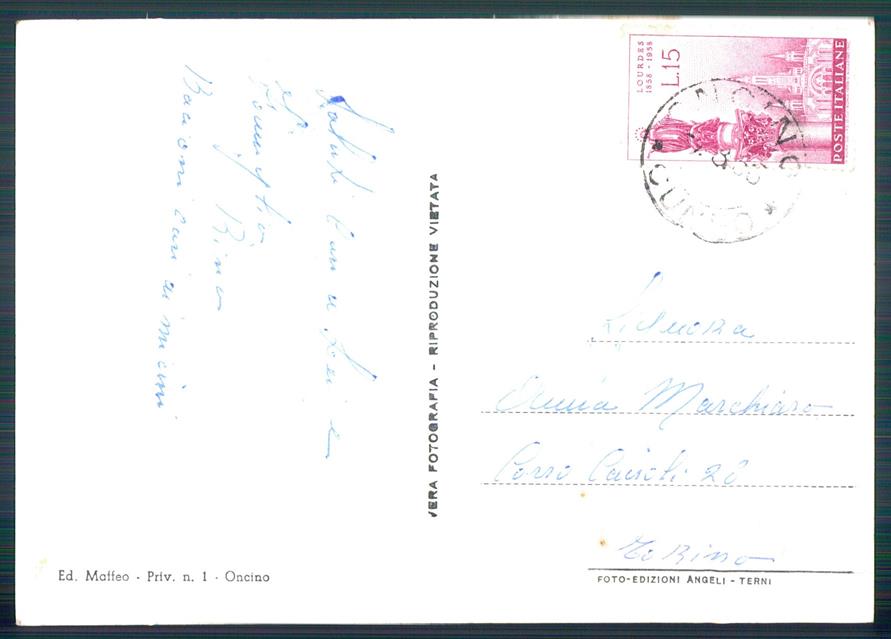 Cuneo Oncino Alta Valle Po Foto FG cartolina MZ1705 – retro