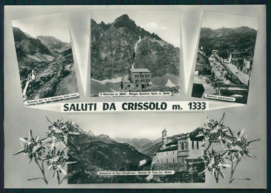 Cuneo Crissolo Saluti da Foto FG cartolina MZ1707 – fronte