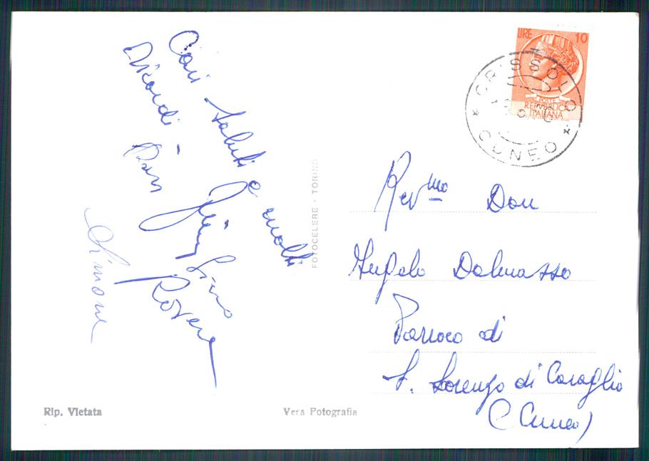 Cuneo Crissolo Saluti da Foto FG cartolina MZ1707 – retro