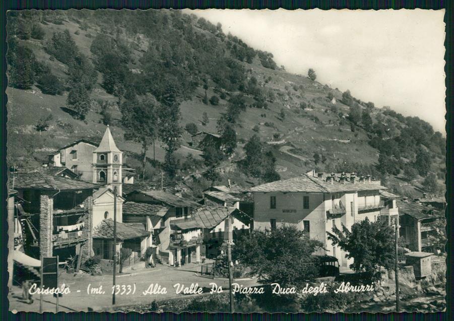 Cuneo Crissolo Piazza Duca degli Abruzzi Foto FG cartolina MZ1715 – fronte