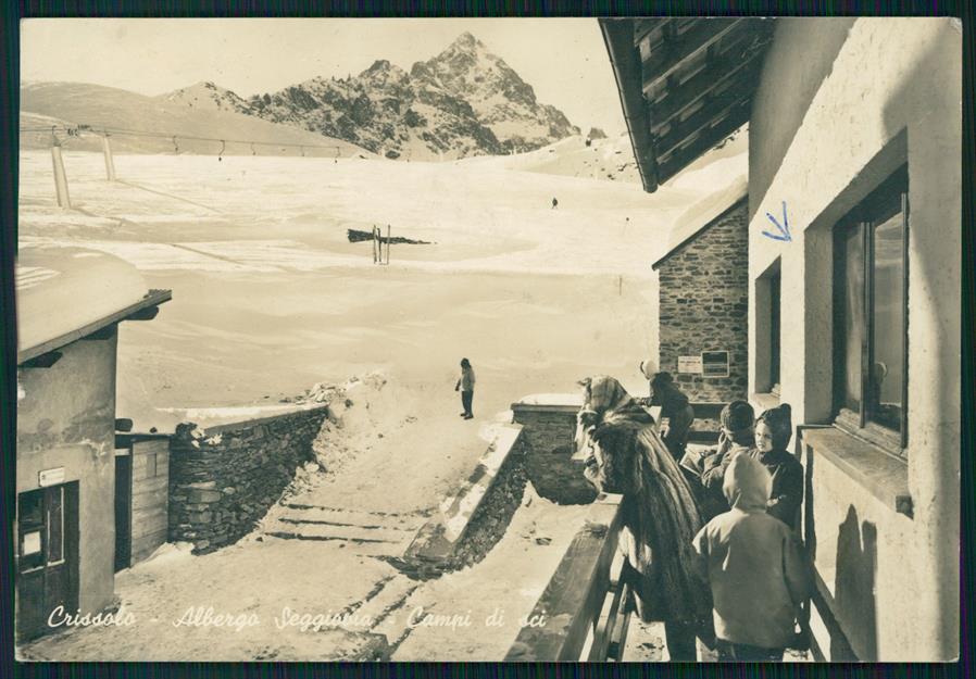 Cuneo Crissolo Seggiovia Nevicata Monviso Foto FG cartolina MZ1719 – fronte