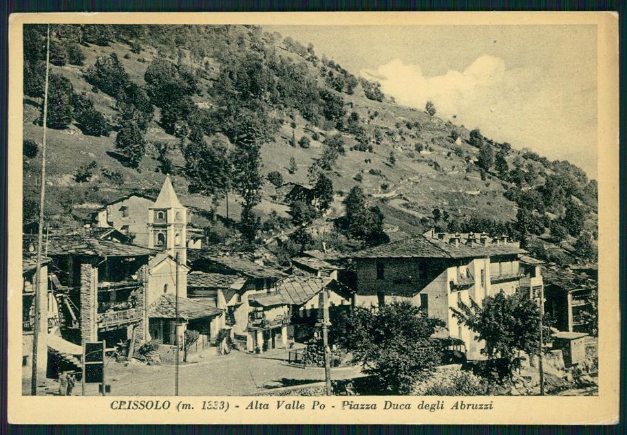 Cuneo Crissolo Piazza Duca degli Abruzzi FG cartolina MZ1723 – fronte