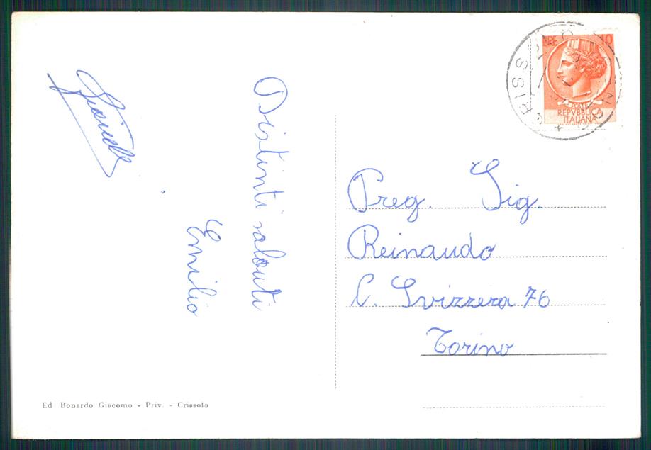 Cuneo Crissolo Piazza Duca degli Abruzzi FG cartolina MZ1723 – retro
