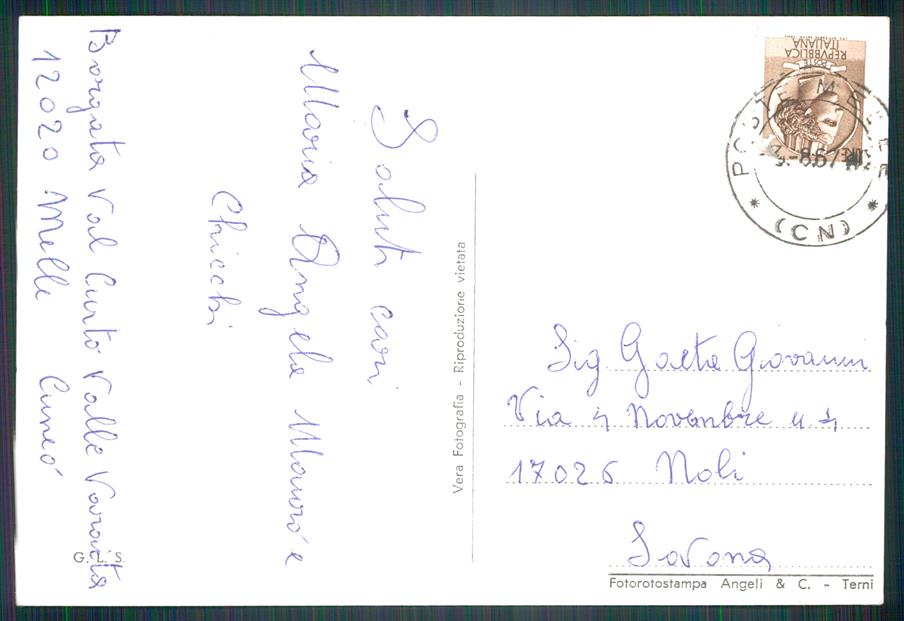 Cuneo Melle Valle Varaita Foto FG cartolina MZ1749 – retro