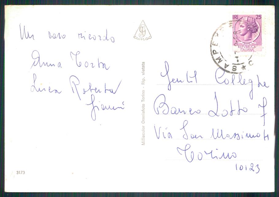 Cuneo Sampeyre Valle Varaita Saluti da Foto FG cartolina MZ1758 – retro