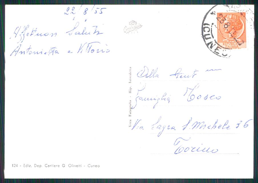 Cuneo Sampeyre Lago di Foto FG cartolina MZ1769 – retro