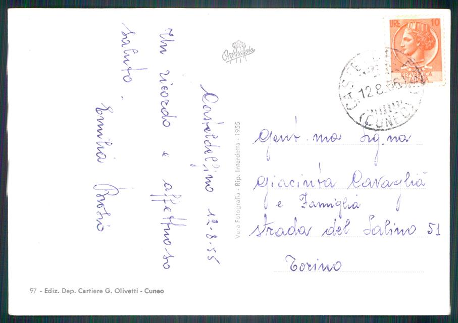 Cuneo Casteldelfino Valle Varaita Foto FG cartolina MZ1775 – retro