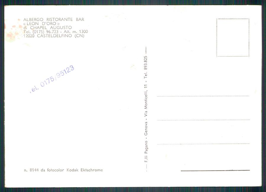 Cuneo Casteldelfino Foto FG cartolina MZ1784 – retro