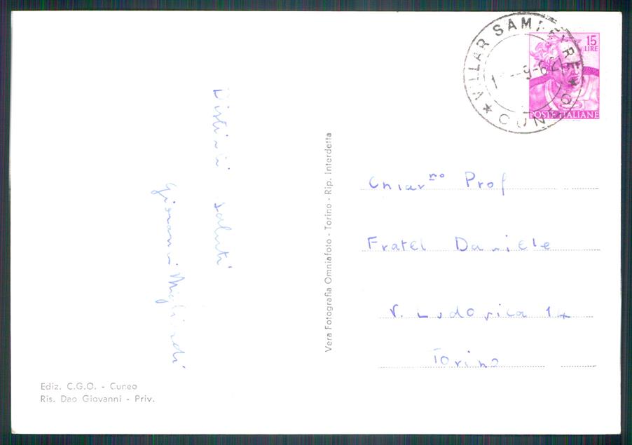 Cuneo Pontechianale Alta Valle Varaita Monviso Foto FG cartolina MZ1790 – retro