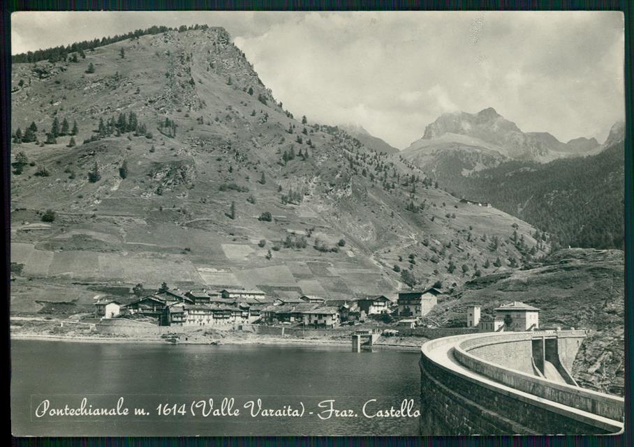 Cuneo Pontechianale Castello di Diga Foto FG cartolina MZ1800 – fronte