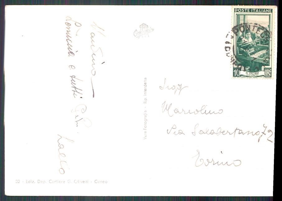 Cuneo Pontechianale Castello di Diga Foto FG cartolina MZ1800 – retro
