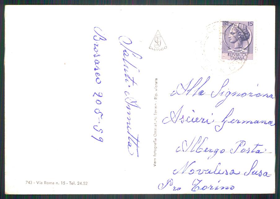 Cuneo Pontechianale Castello di Diga Foto FG cartolina MZ1801 – retro