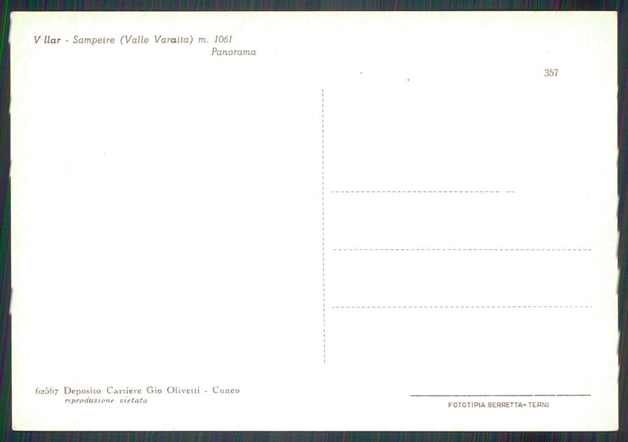 Cuneo Sampeyre Villar FG cartolina MZ1808 – retro